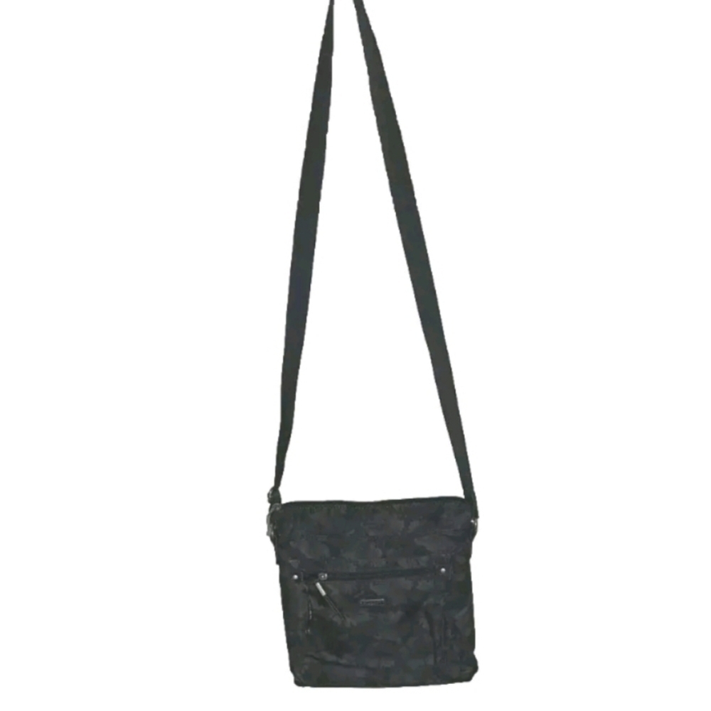 Baggallini Women's Essential Mini Crossbody Bag Purse Black & Grey PA#2